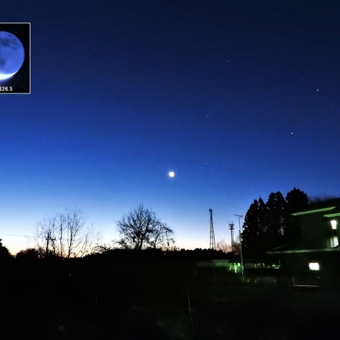 月と土星が近づくー2