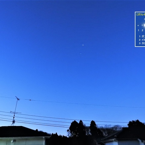 夜明けの木星とスピカ