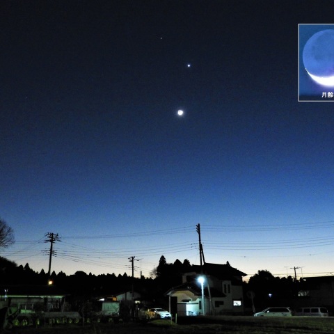月が金星と火星に近づくー1