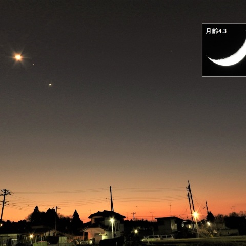 月が火星に近づく－2