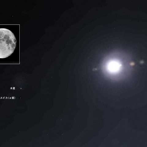 深夜の南天の星景