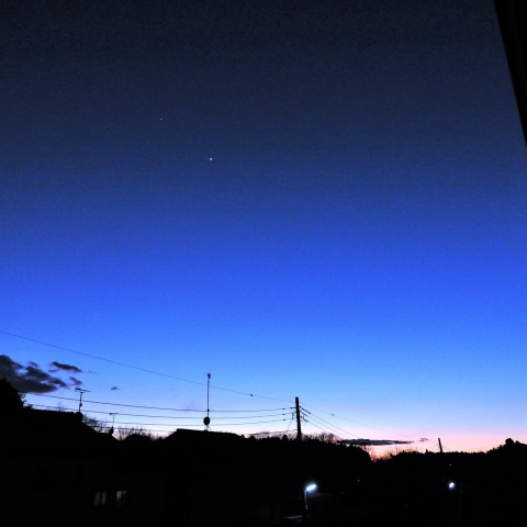 夕空の火星・金星