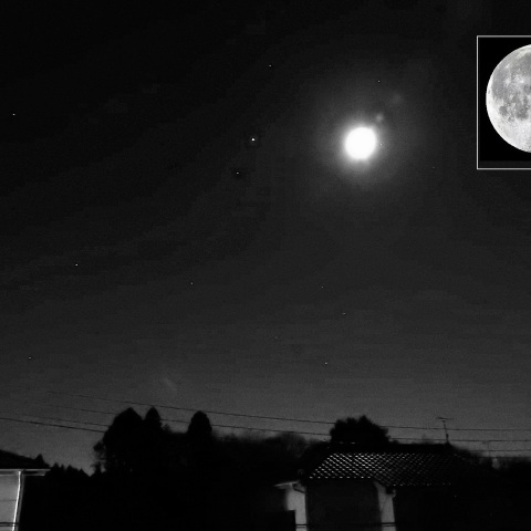 月と木星が近づく