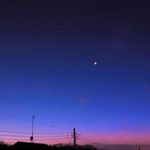 宵の明星（金星）と火星―1