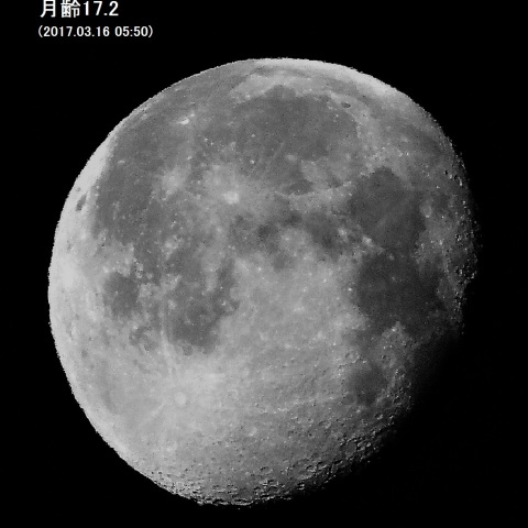 月齢17.2の月