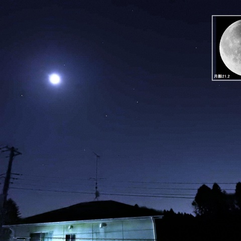 月と土星が近づく