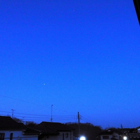 夜明け前の木星・スピカ・アークトゥルス