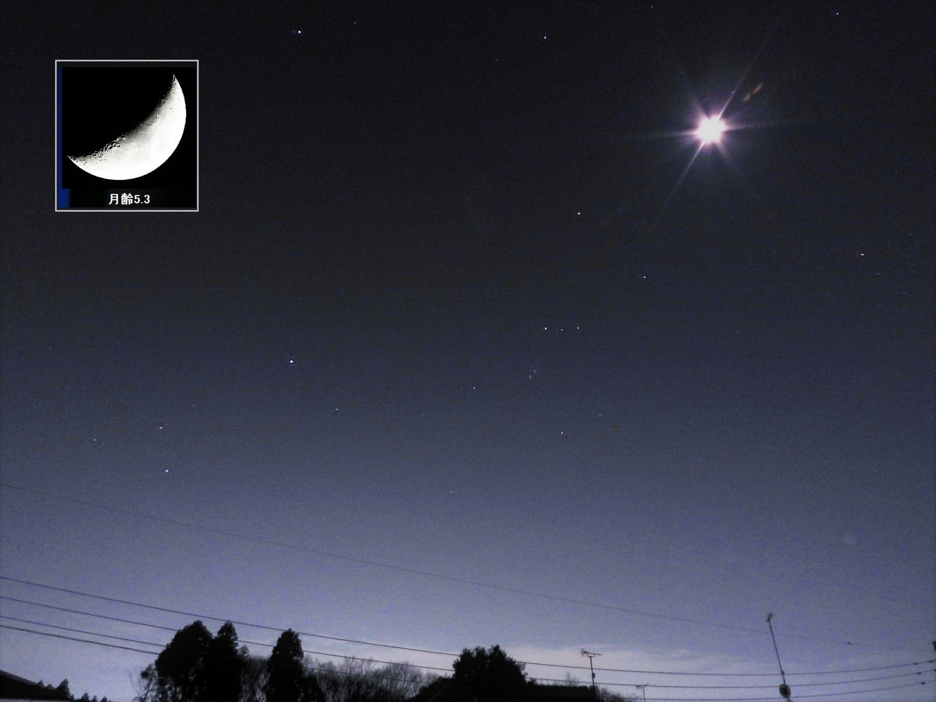月とオリオン座 冬の大三角形 By エッチャン 天体写真ギャラリー