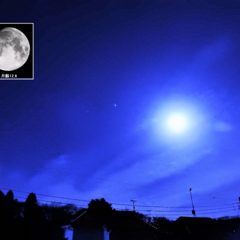 月と木星の接近前の様子