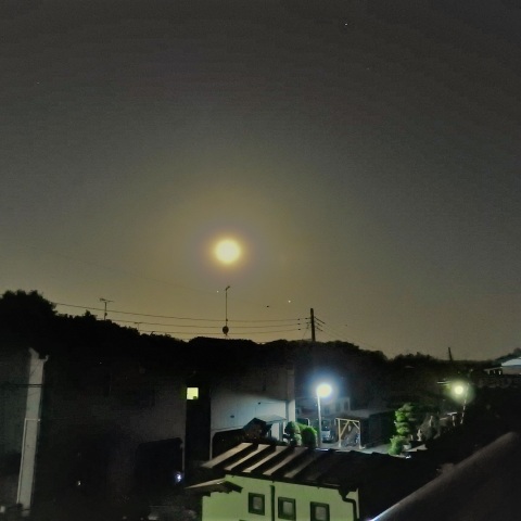 沈む月と木星・スピカ