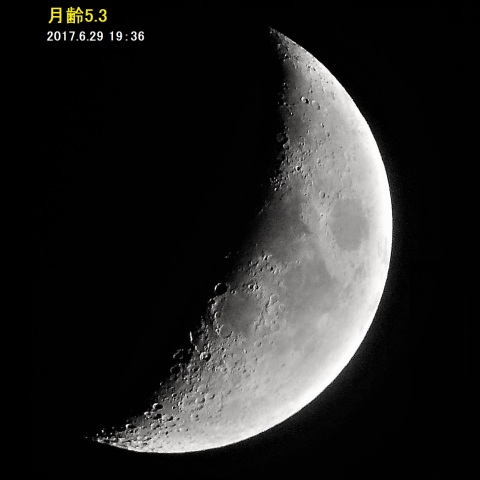 月齢5.3の月