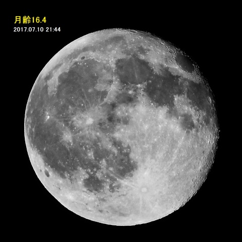 月齢16.4の月