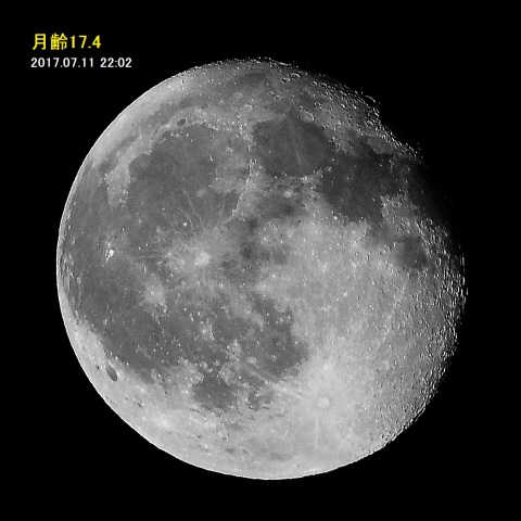 月齢17.4の月