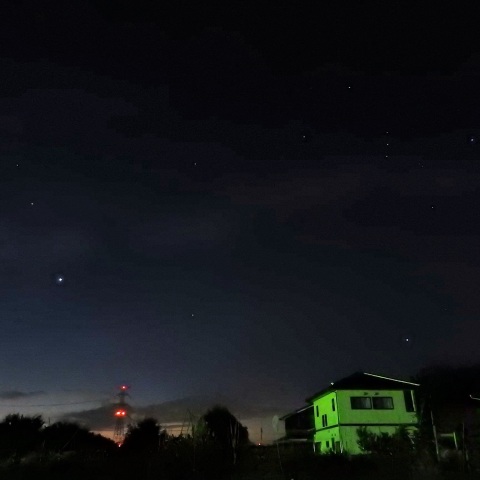 夜明け前の東天の星景