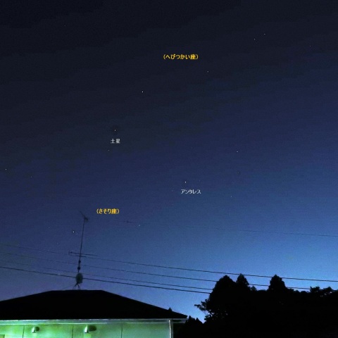 土星とアンタレス