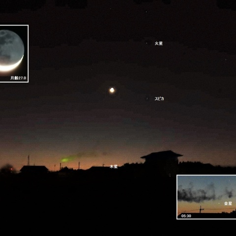 夜明け前の南東の星景－1