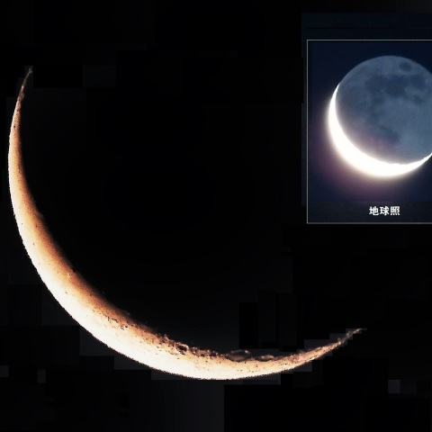 細い月（月齢26.6）