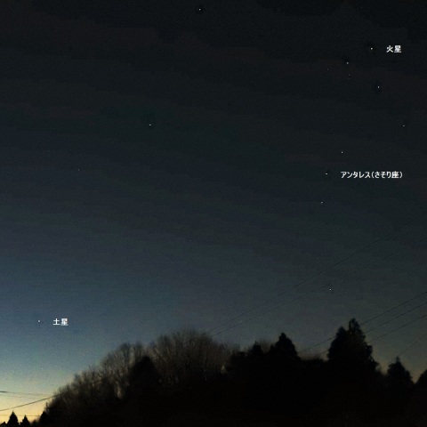 明け方の星景－2