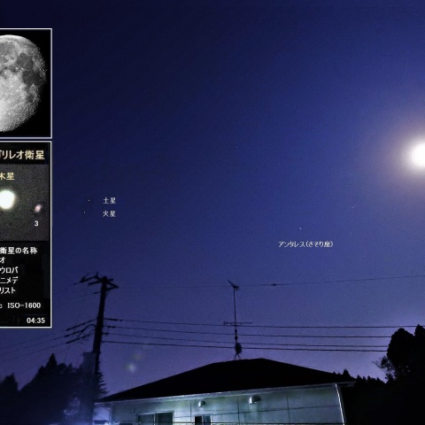 火星と土星が大接近、月と木星が接近-1