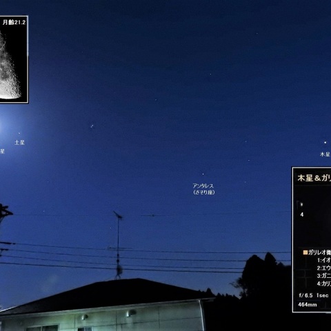 月と火星・土星が接近－1