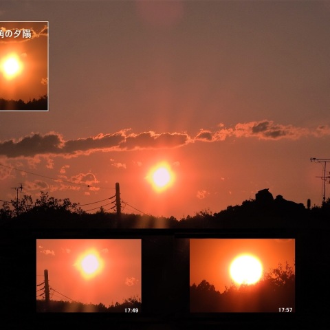 四角の夕陽
