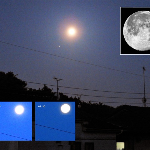 月（満月）と木星が接近―2
