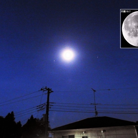 月が火星に近づく