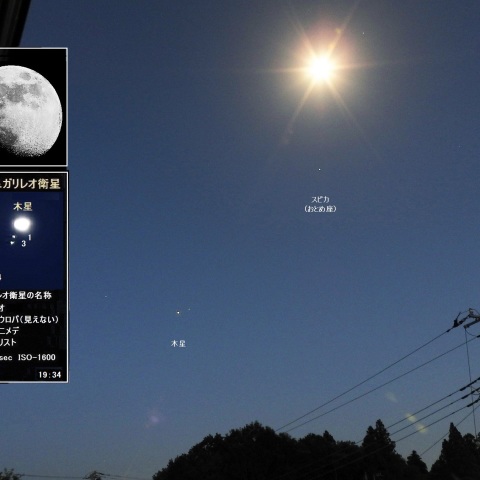月と木星・スピカ