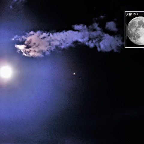 月と木星が接近－2