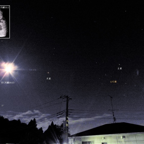 深夜の南東～南にかけての星景