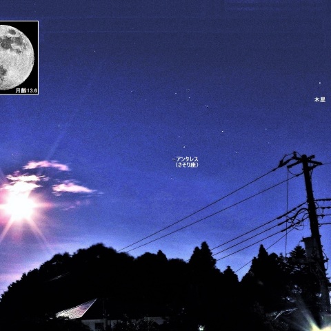 月と土星が接近