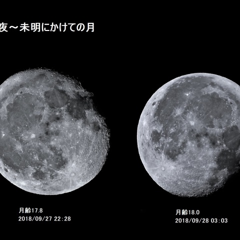 深夜～未明にかけての月