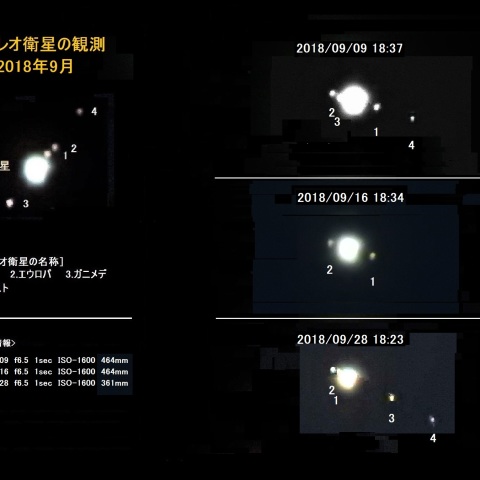 2018年9月のガリレオ衛星観測