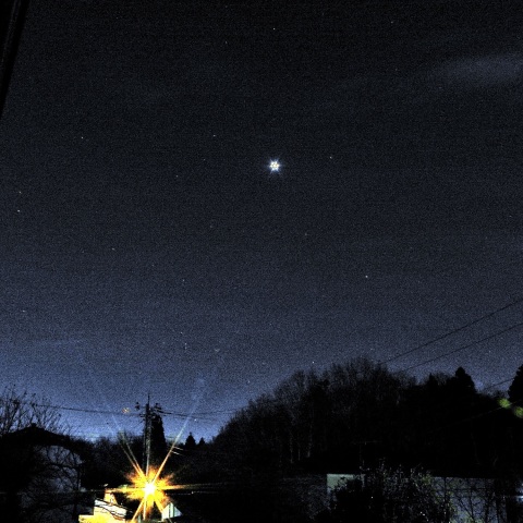 明け方の南東の星景