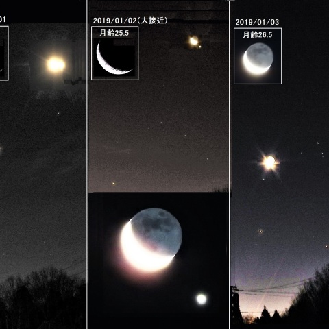 月と金星の観察