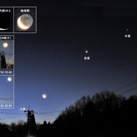 月と土星が接近