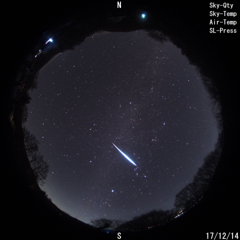 ふたご座流星群 2017/12/14