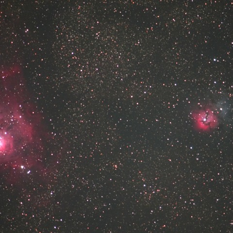 干潟星雲と三裂星雲