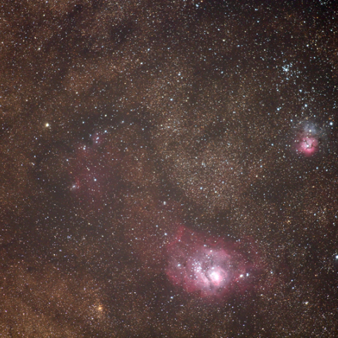 干潟星雲と三裂星雲