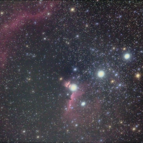 オリオン座三ツ星付近