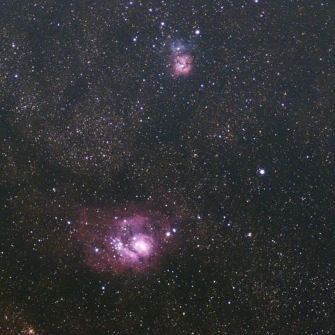 三裂星雲と干潟星雲