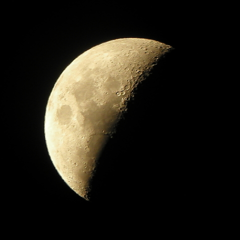 2010年9月14日の「月齢６の月」