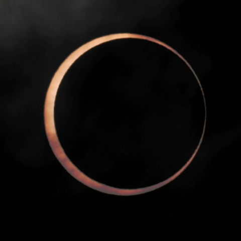 金環食開始直後