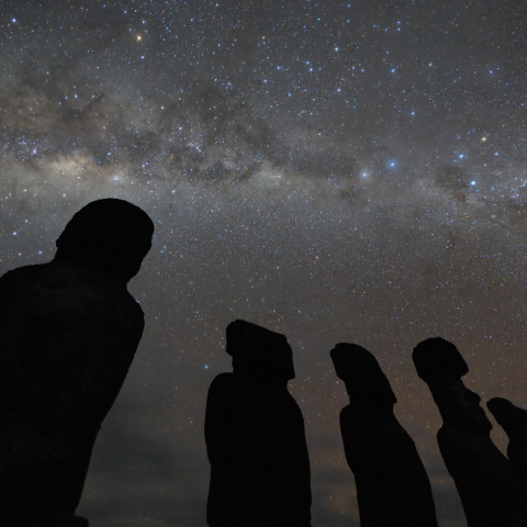 The sky above Easter Island