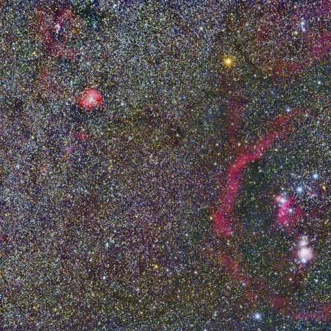 オリオンと天の川の星