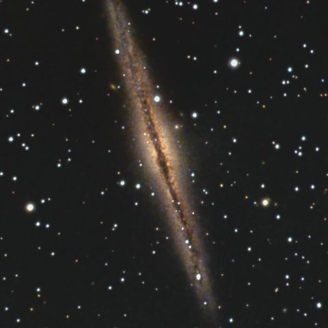 真横から眺める活動銀河