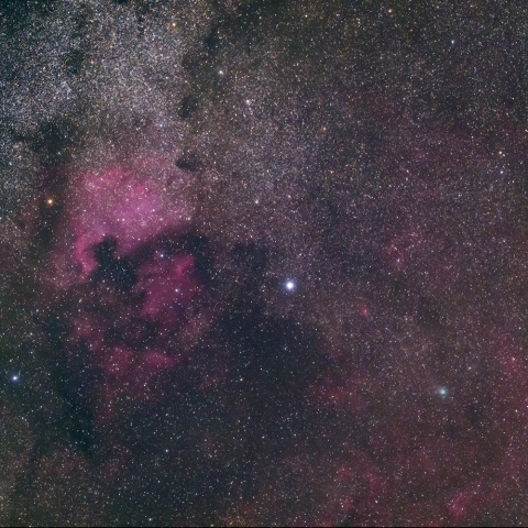 9月6日明け方のジャック彗星と北アメリカ星雲