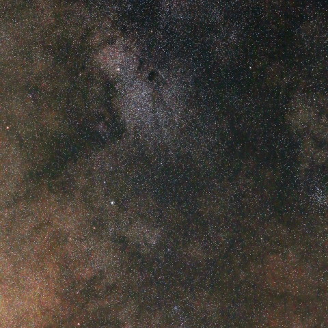 バンビの横顔とオメガ星雲、三裂星雲、干潟星雲