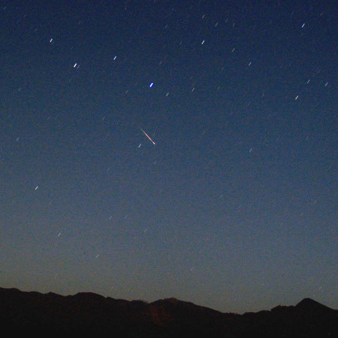 初めて写り込んでくれたしし座の流星