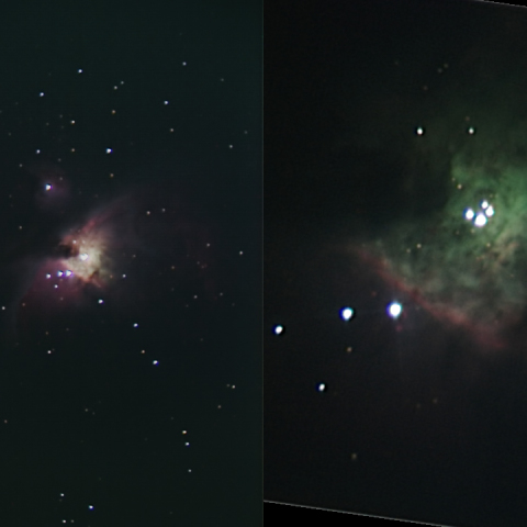 ビデオカメラで撮ったM42オリオン星雲